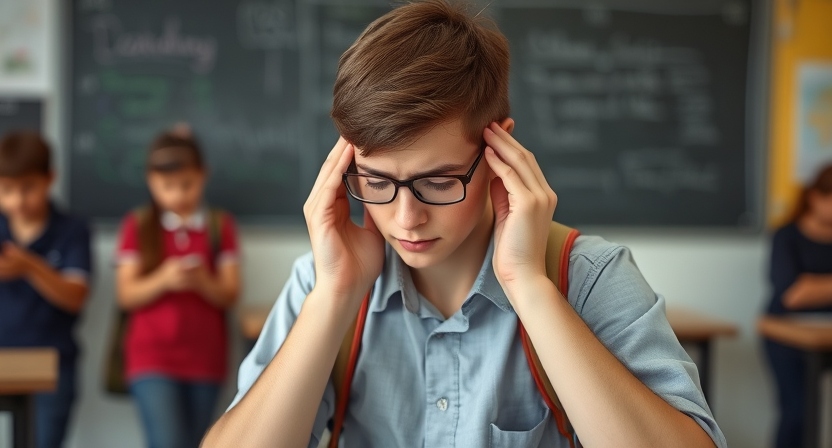 student with dyscalculia trying to work out maths problem